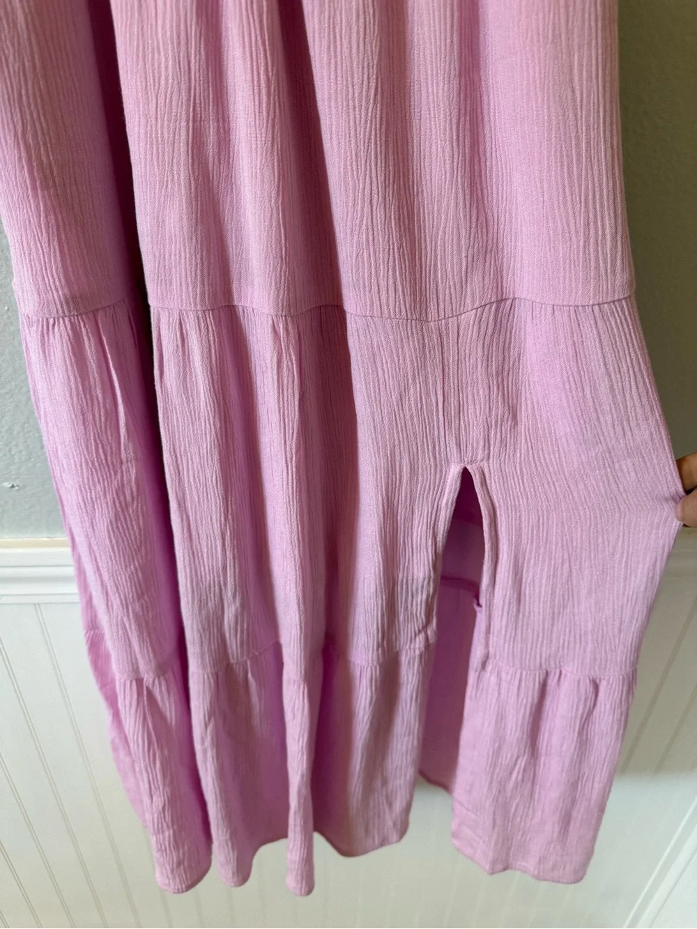 Abercrombie & Fitch Pink Smocked Maxi Dress